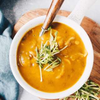 Curry Butternut Squash Lentil Soup