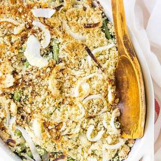 Healthy Green Bean Casserole - gluten free, paleo, vegan, AIP