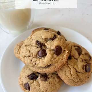Olive Oil Chocolate Chip Cookies (nut-free, dairy-free)