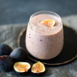 Fresh Fig Smoothie with Dates & Almond Butter