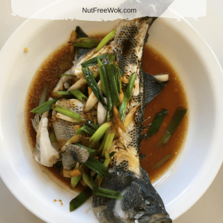 Chinese Style Steamed Fish with Ginger and Scallions
