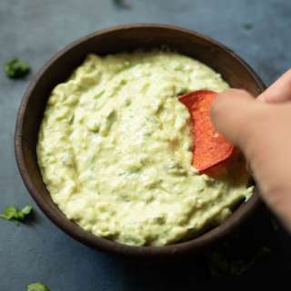 Creamy Avocado Cilantro Sauce (Avocado Crema)