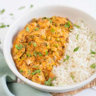 Mushroom Matar Masala (Instant Pot & Stovetop)