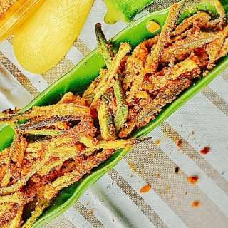 Low-carb Kurkuri Okra Recipe (Vegan)