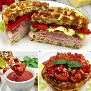 Keto Parmesan Garlic Chaffles - 3 Ways