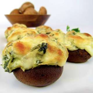 Spinach Artichoke Stuffed Mushrooms