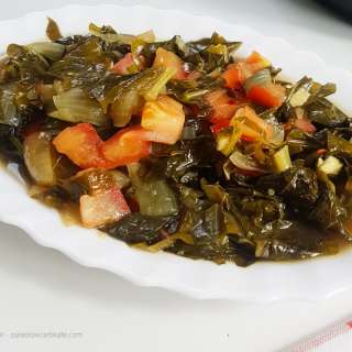 Vegetarian Collard Greens with Apple Cider Vinegar