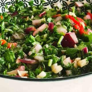 Easy Parsley Cilantro Chimichurri with Red Wine Vinegar
