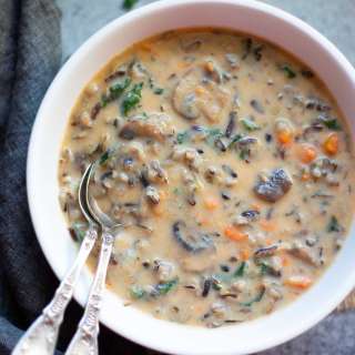 Instant Pot Mushroom Wild Rice Soup