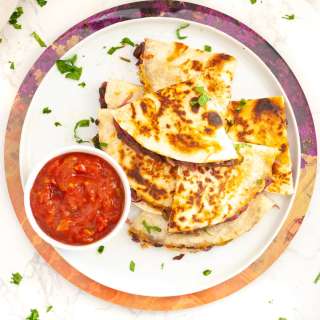 Easy Loaded Black Bean Quesadillas