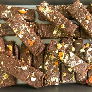 Chocolate bars with nuts