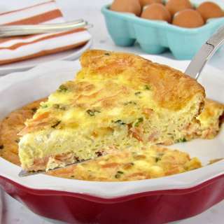 Keto Smoked Salmon Crustless Quiche
