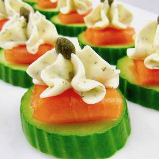 Smoked Salmon Cucumber Bites