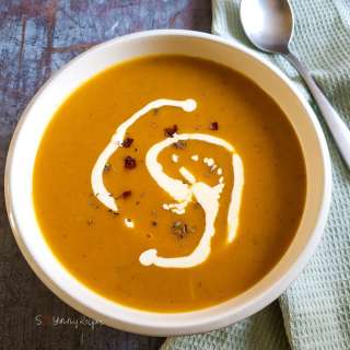 Pumpkin and sweet potato soup recipe