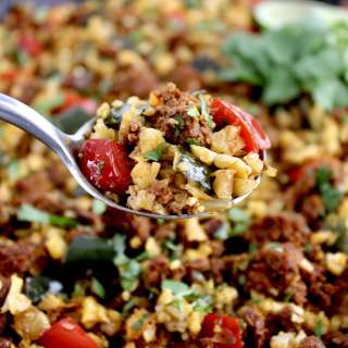 Chorizo and Pepper Cauliflower Rice
