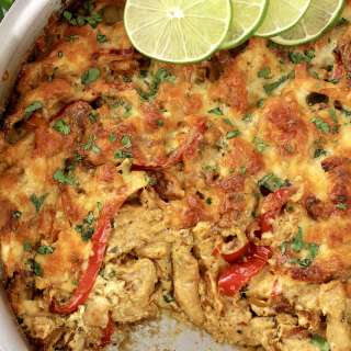 Keto Chicken Fajita Casserole