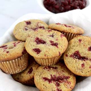 Cranberry Sauce and Walnut Muffins