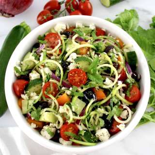 Greek Zucchini Pasta Salad