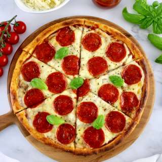 Keto Fathead Pepperoni Pizza