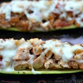 Italian Chicken Zucchini Boats