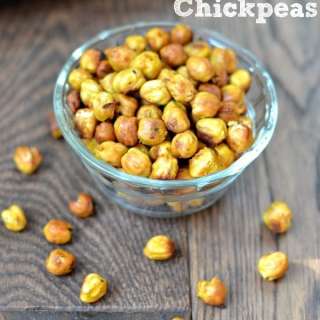 Honey Mustard Roasted Chickpeas