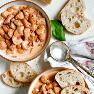 Sweet Potato Gnocchi with Shrimp and Creamy Sauce