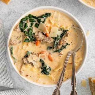 Creamy White Lasagna Soup