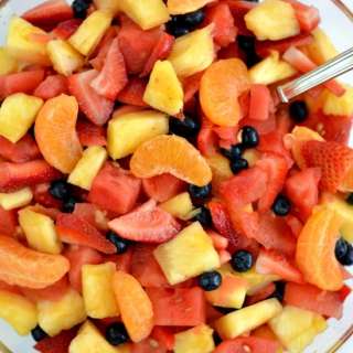 Fruit Salad with Honey Lime Dressing