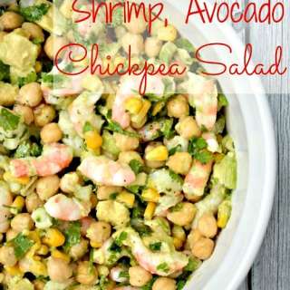 Cilantro Lime Shrimp, Avocado, Chickpea Salad