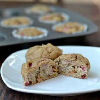 Banana Rhubarb Muffins