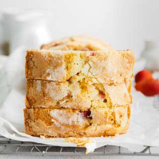 Strawberry Rhubarb Pound Cake