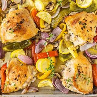 Sheet pan Chicken Thighs