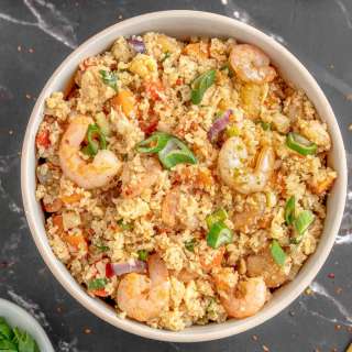 Shrimp Cauliflower Fried Rice (Easy & Low-Carb)