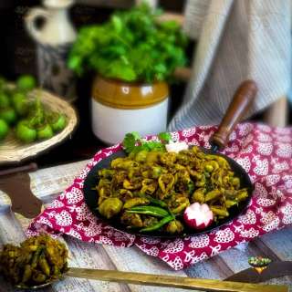 Lasoda Subzi with Green Mango - Authentic Rajasthani Recipe