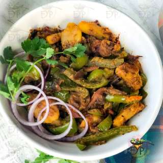 Aloo Shimla Mirch - Bell Pepper Potatoes Stir-Fry