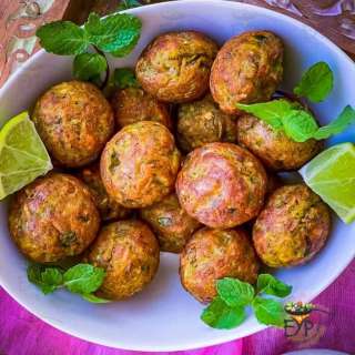 Moong Dal Vada (Lentil Fritters) - Low Fat Ebelskiver Pan Version