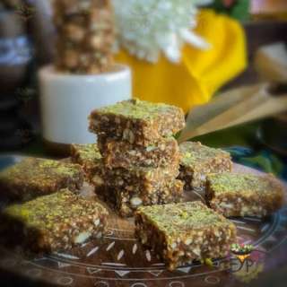 Peanut Til Makhana Burfi (Peanut Sesame and Fox Nut Fudge)