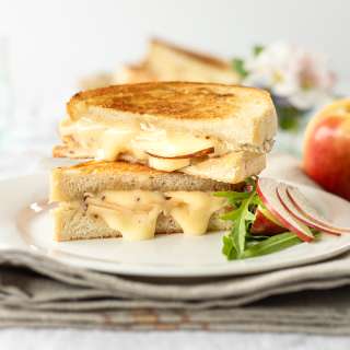Apple and Brie Grilled Cheese with Hot Honey