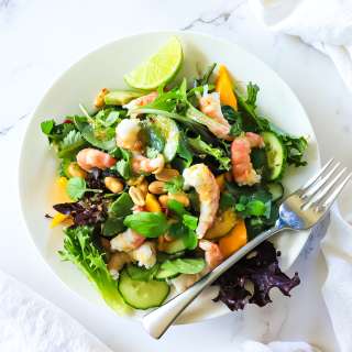 Thai Prawn Salad With Mango And Spot Prawns