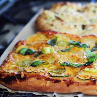 Zucchini Flower Pizza