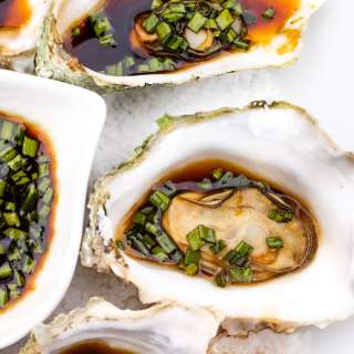 Fanny Bay Steamed Oysters with Sesame Soy Sauce