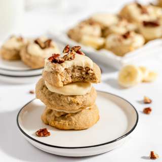 Easy Banana Bread Cookies With Cream Cheese Frosting