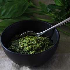 Vegan Basil Mint Pesto with Pistachios