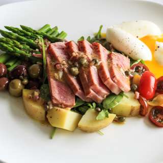 Healthy French Asparagus And Tuna Salad Without Mayo