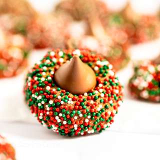 Hershey Kiss Chocolate Blossom Christmas Cookies