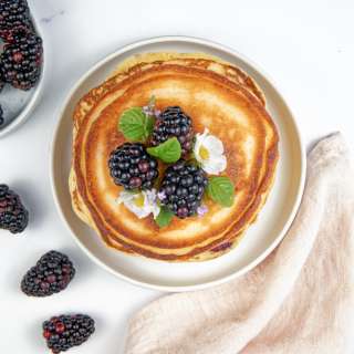Blackberry Greek Yogurt Pancakes