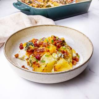 Loaded Cheesy Chicken Broccoli and Potato Casserole