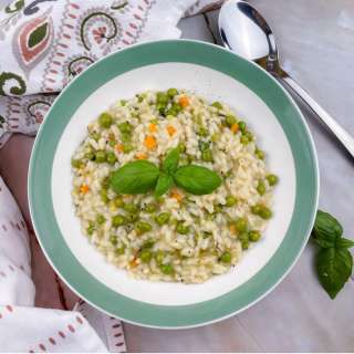 Risotto with peas
