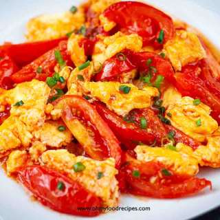 Chinese tomato egg stir fry
