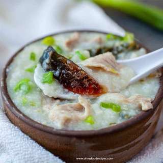 Congee with pork and century egg